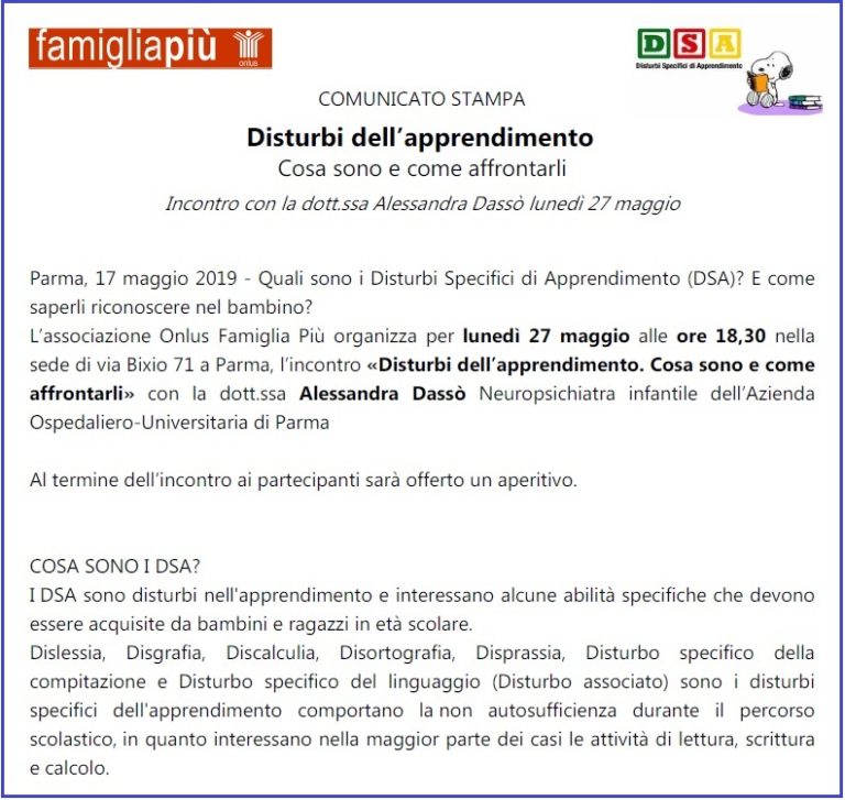 DSA Disturbi dell’Apprendimento